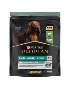 Корм для взрослых собак мелких и карликовых пород с чувствительным пищеварением с высоким содержание Purina pro plan