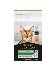 Корм для взрослых стерилизованных кошек и кастрированных котов с высоким содержанием лосося 3 кг Purina pro plan