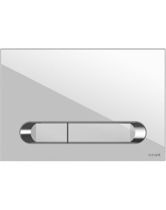 Кнопка смыва Estetica 64111 для Link Pro Vector LINK HI TEC пластик белый с рамкой хром Cersanit