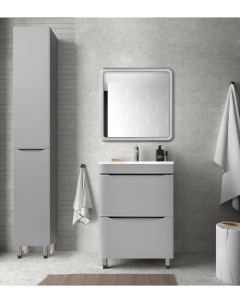Мебель для ванной El Fante Бергамо мини 60 напольная Люкс антискрейтч серый Plus Style line