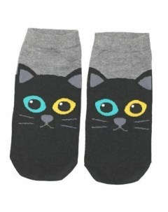 Носки короткие Little friends Черный котик размер 35 40 Krumpy socks