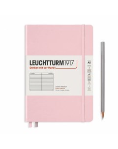 Записная книжка Leuchtturm A5 в линейку розовая 251 страница твердая обложка Leuchtturm1917