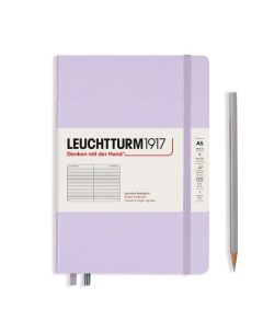 Записная книжка Leuchtturm в линейку 251 страница сиреневый твёрдая обложка А5 Leuchtturm1917