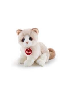 Мягкая игрушка Котёнок Брэд бежево белый 24 см Trudi