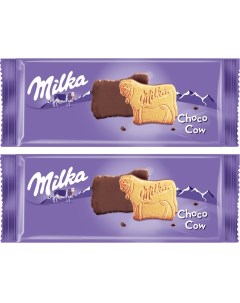 Печенье Milka покрытое молочным шоколадом 200г упаковка 2 шт Mondelez