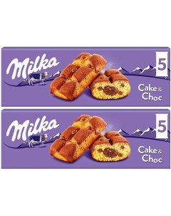 Пирожное Milka бисквитное с шоколадной начинкой 5шт 35г упаковка 2 шт Mondelez