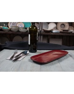 Блюдо овальное 36х14х2см Evolution Dark Red 10605 dark red P.l.proff cuisine