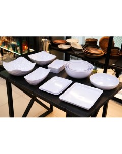 Салатник 4000мл 33 5х33 5х13см квадрат White пластик меламин 4614 P.l.proff cuisine