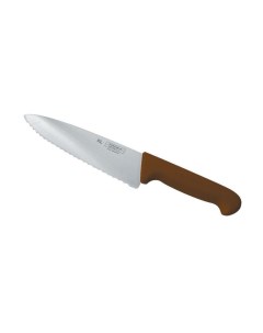 Нож PRO Line поварской корич пластик ручка волнист лезвие 25см KB 7501 250S P.l.proff cuisine
