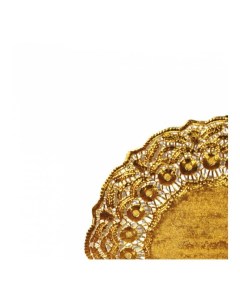 Салфетка ажурная золотая d 14 см металлизированная целлюлоза 100 шт 305 05 Garcia de pou
