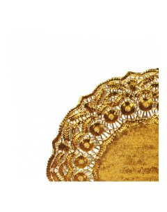 Салфетка ажурная золотая d 19 см металлизированная целлюлоза 100 шт 305 09 Garcia de pou