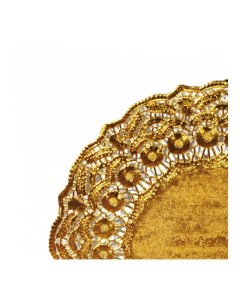 Салфетка ажурная золотая d 24 см металлизированная целлюлоза 100 шт 305 13 Garcia de pou