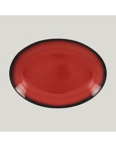 Блюдо овальное LEA Red 26см красный LENNOP26RD Rak porcelain