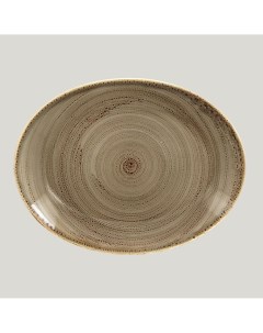 Овальная тарелка Twirl Alga 36х27см TWNNOP36AL Rak porcelain