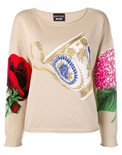 Boutique moschino свитер с изображением чашки нейтральные цвета Boutique moschino