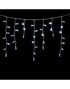 Гирлянда Бахрома с Колпачком 3,1 x 0,5 м Белая Мерцанием Белого Диода 220В, LED, Провод Прозрачный ПВХ, IP65 PIL120BLWCAP-10-2W Laitcom