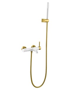 Смеситель для ванны с душем Uno 463 WG белый золото Boheme