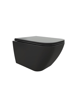 Унитаз подвесной Mimi Aria MB CT8920 безободковый, с сиденьем микролифт, черный матовый Ceruttispa