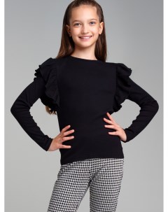 Фуфайка трикотажная для девочек футболка с длинными рукавами Playtoday tween