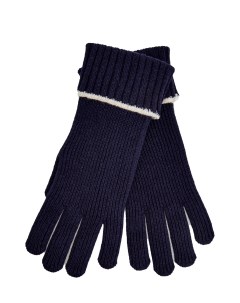 Кашемировые перчатки эластичной вязки с окантовкой Eleventy