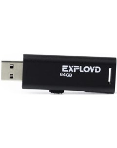 Накопитель USB 2 0 64GB EX 64GB 580 Black 580 чёрный Exployd