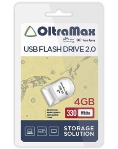 Накопитель USB 2 0 4GB OM 4GB 330 White 330 белый Oltramax