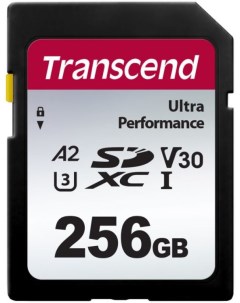 Карта памяти SDXC 256GB TS256GSDC340S 340S UHS I Class U3 V30 A2 Transcend