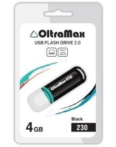 Накопитель USB 2 0 4GB OM 4GB 230 Black 230 чёрный Oltramax