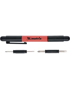 Ручка отвертка с комбинированными битами для точных работ PH0 PH000 SL1 5 SL3 CrV 11598 Matrix