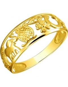 Кольцо Счастья из жёлтого золота Эстет