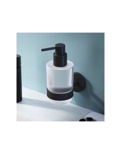 A85A36922 Стеклянный диспенсер для жидкого мыла с настенным держателем черный Am.pm.