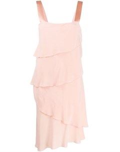 Antonelli многослойное платье с оборками 44 розовый Antonelli