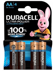 Батарейка LR6 4BL Ultra Power 4 80 01 00012719 Duracell