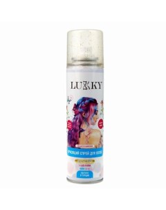 Спрей краска для временного окрашивания волос с блёстками Lukky