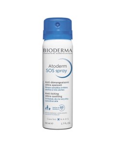 SOS Спрей против зуда и раздражения для сухой поврежденной и атопичной кожи Atoderm 50 0 Bioderma