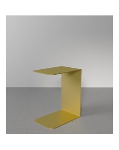 Журнальный столик металлический приставной Riloni gold GGT 12 1 Genglass