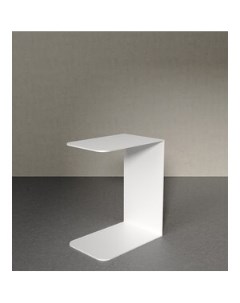 Журнальный столик металлический приставной Riloni white GGT 12 3 Genglass