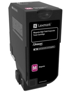 Картридж 74C5HME с тонером пурпурного цвета высокой емкости для организаций 12 000 стр для CS725de Lexmark