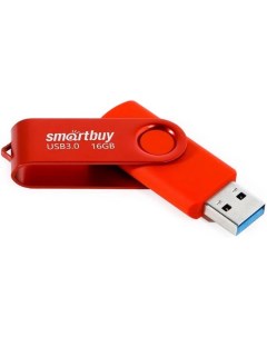 Накопитель USB 3 0 16GB SB016GB3TWR Twist красный Smartbuy