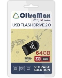 Накопитель USB 2 0 64GB OM 64GB 330 Black 330 чёрный Oltramax