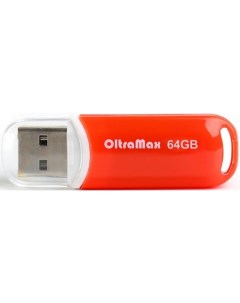 Накопитель USB 2 0 64GB OM 64GB 230 Orange 230 оранжевый Oltramax