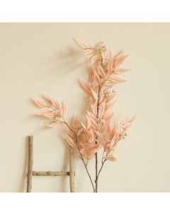 Искусственная ветка Бамбук 75 см полиэстер цвет розовый Без бренда