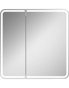 Шкаф зеркальный подвесной Elmer с подсветкой 80x80 см цвет белый Без бренда