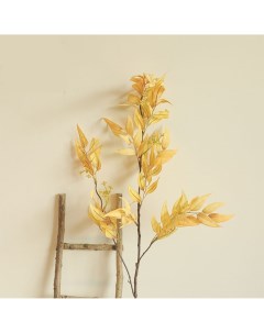 Искусственная ветка Бамбук 75 см полиэстер цвет желтый Без бренда