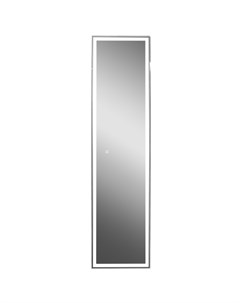Шкаф зеркальный подвесной Montero Black LED с подсветкой 40x160 см цвет черный Без бренда
