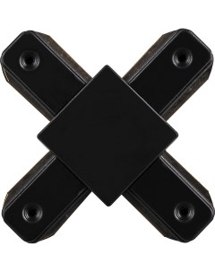 Коннектор Feron X образный для соединения трековых шинопроводов накладных однофазных цвет черный Без бренда