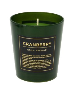 Свеча ароматическая Cranberry цвет зелёный Без бренда