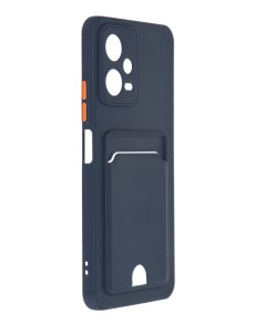 Чехол для Xiaomi Poco X5 Redmi Note 12 5G Pocket Matte Silicone с карманом Dark Blue NPM57231 Neypo