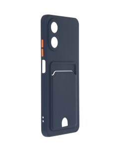 Чехол для Oppo A17k Pocket Matte Silicone с карманом Dark Blue NPM59862 Neypo