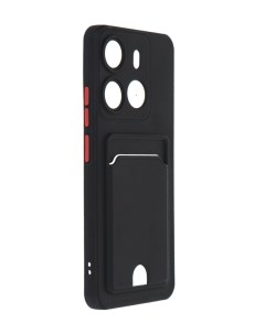 Чехол для Infinix Smart 7 Pocket Matte Silicone с карманом Black NPM59373 Neypo
